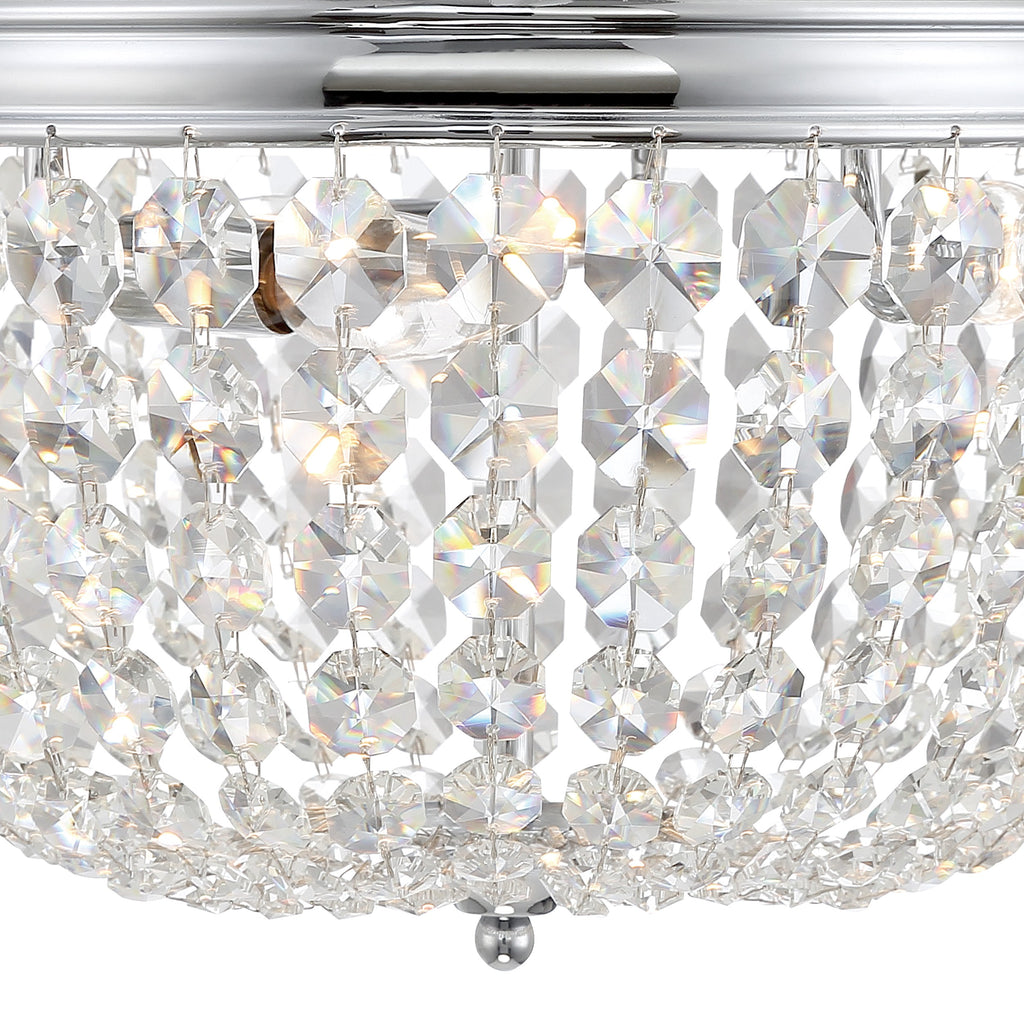 Nola 3 Light Polished Chrome Flush Mount Crystorama