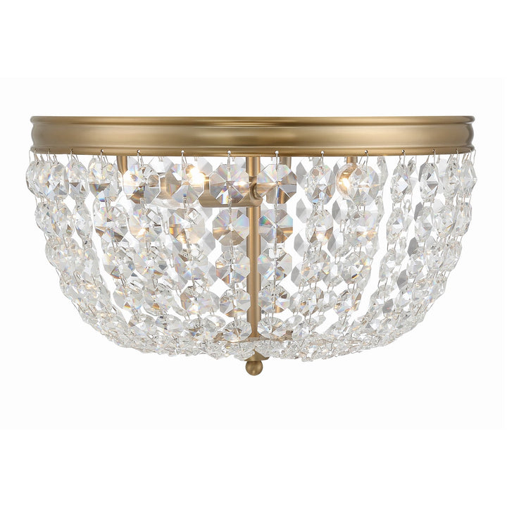 Nola 3 Light Vibrant Gold Flush Mount Crystorama