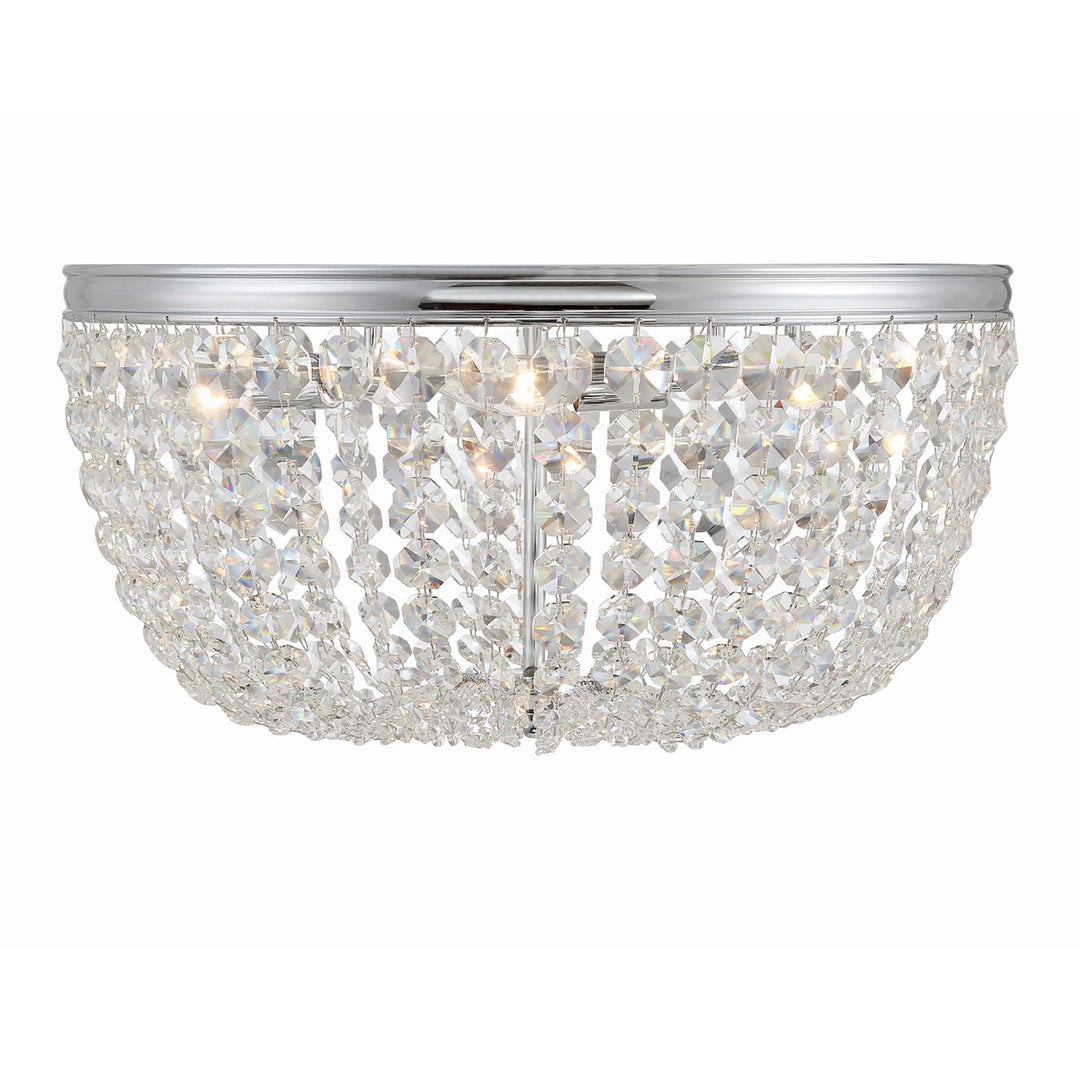 Nola 5 Light Polished Chrome Flush Mount Crystorama