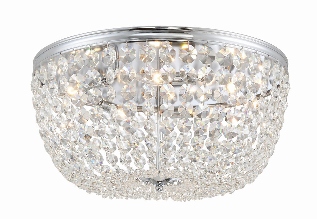 Nola 5 Light Polished Chrome Flush Mount Crystorama