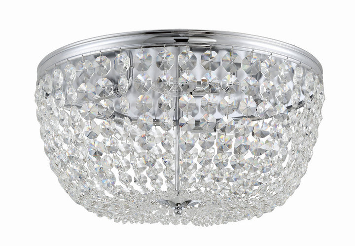 Nola 5 Light Polished Chrome Flush Mount Crystorama