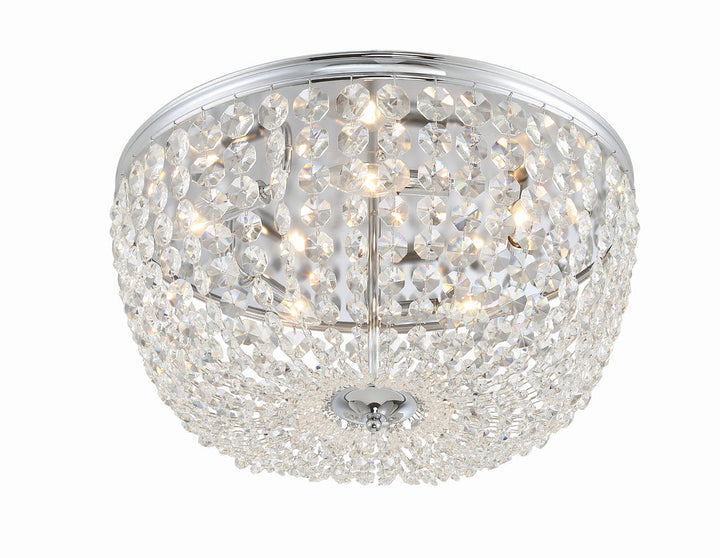 Nola 5 Light Polished Chrome Flush Mount Crystorama