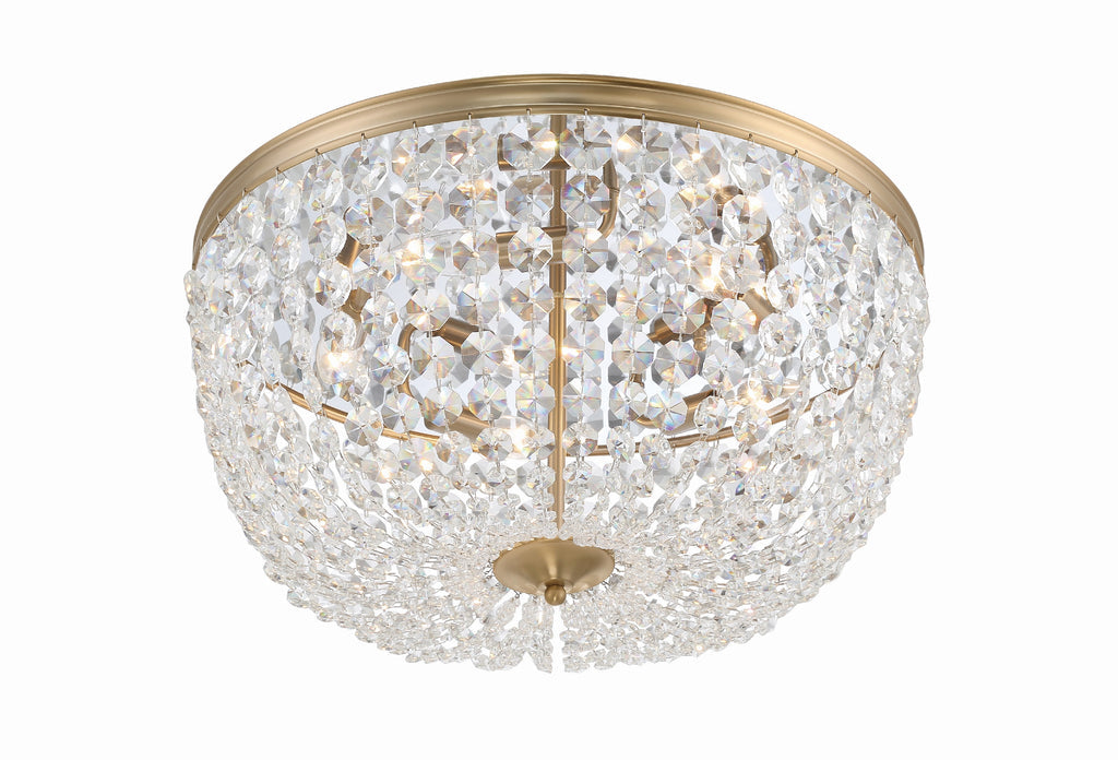 Nola 5 Light Vibrant Gold Flush Mount Crystorama