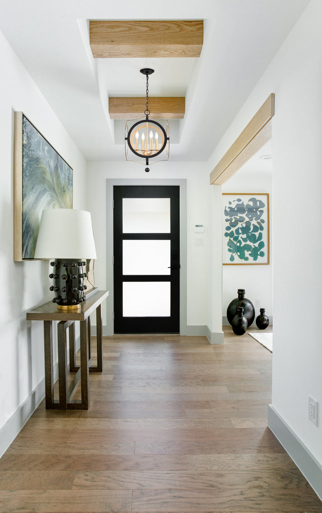 Crystorama Crystorama Odelle 4 Light Black + Antique Gold Chandelier