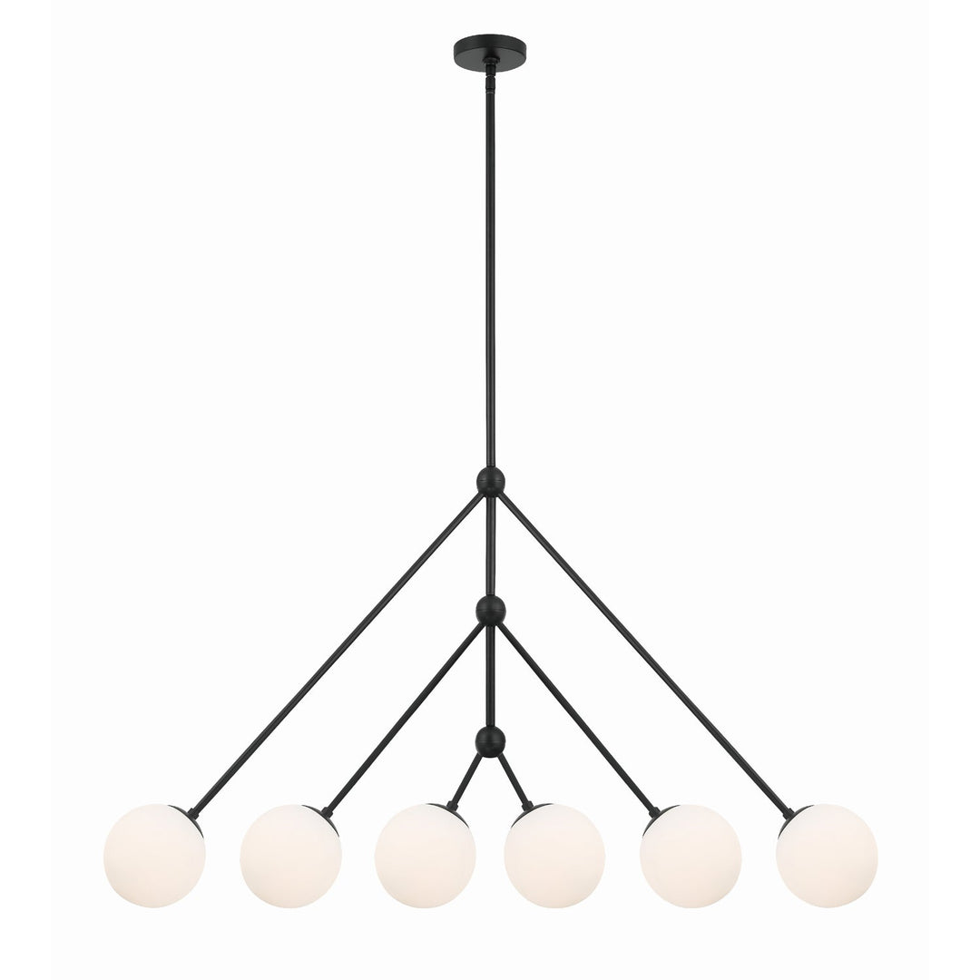 Crystorama Crystorama Omni 6 Light Matte Black Chandelier