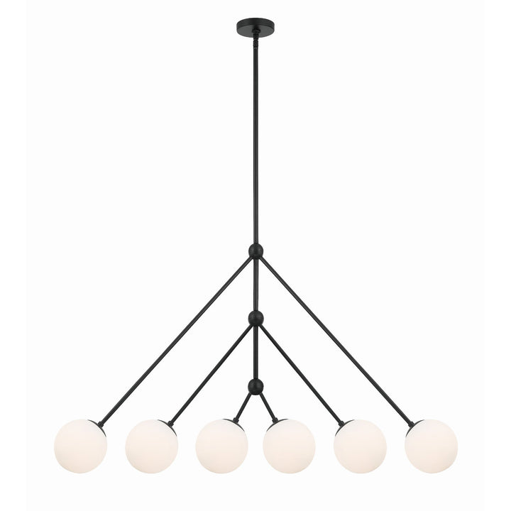 Crystorama Crystorama Omni 6 Light Matte Black Chandelier