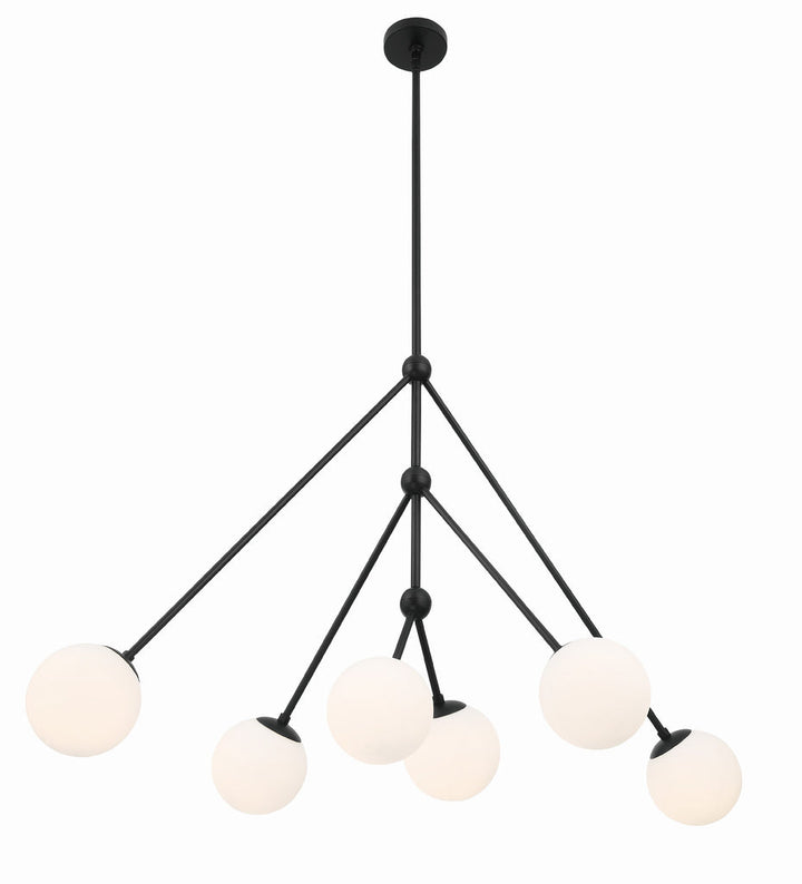Crystorama Crystorama Omni 6 Light Matte Black Chandelier