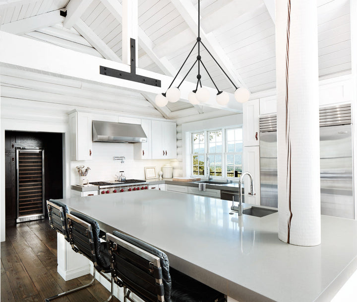 Crystorama Crystorama Omni 6 Light Matte Black Chandelier