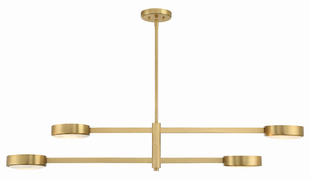 Crystorama Crystorama Orson 4 Light Modern Gold Chandelier