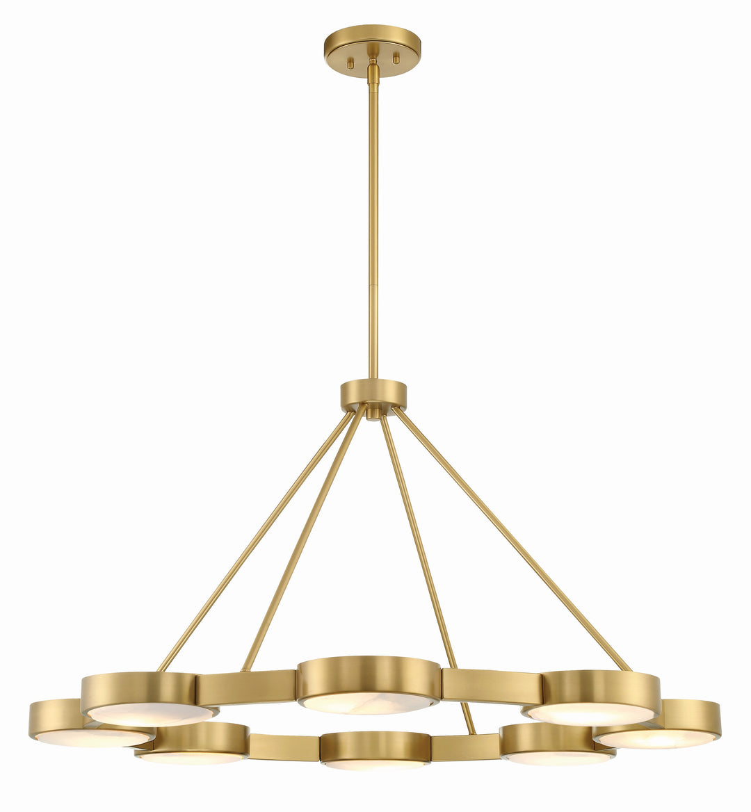 Crystorama Crystorama Orson 8 Light Modern Gold Chandelier