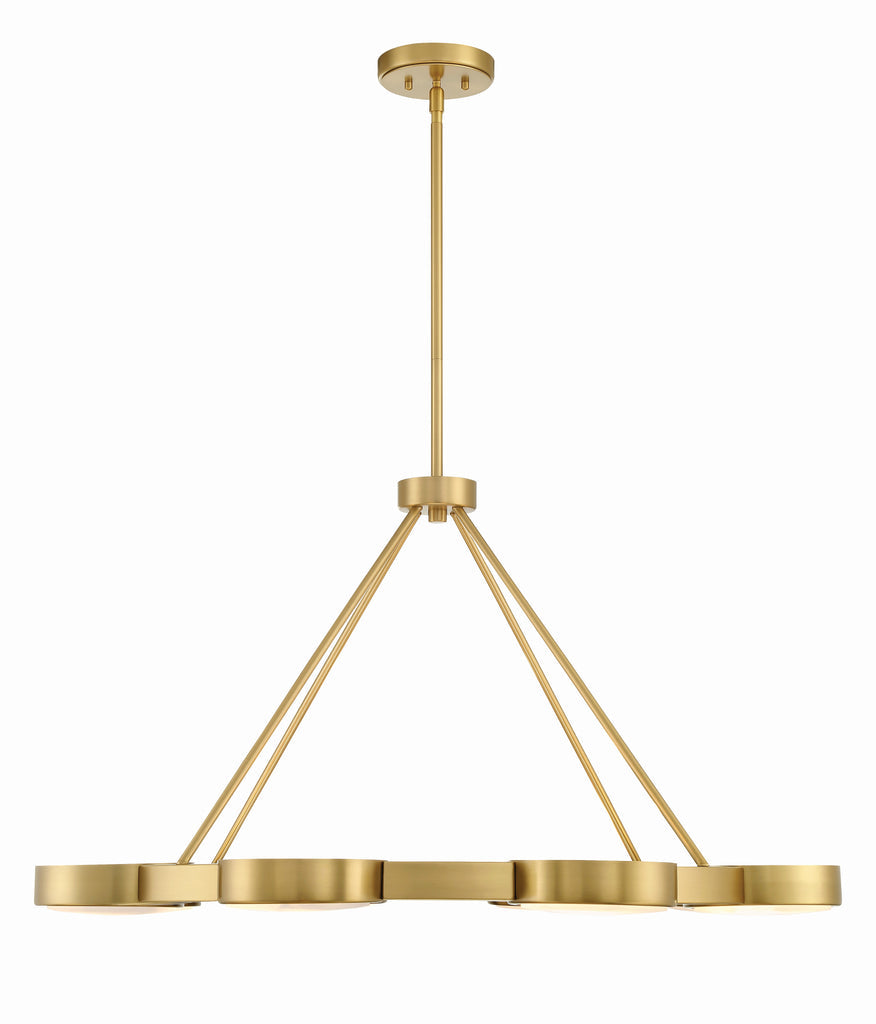 Crystorama Crystorama Orson 8 Light Modern Gold Chandelier