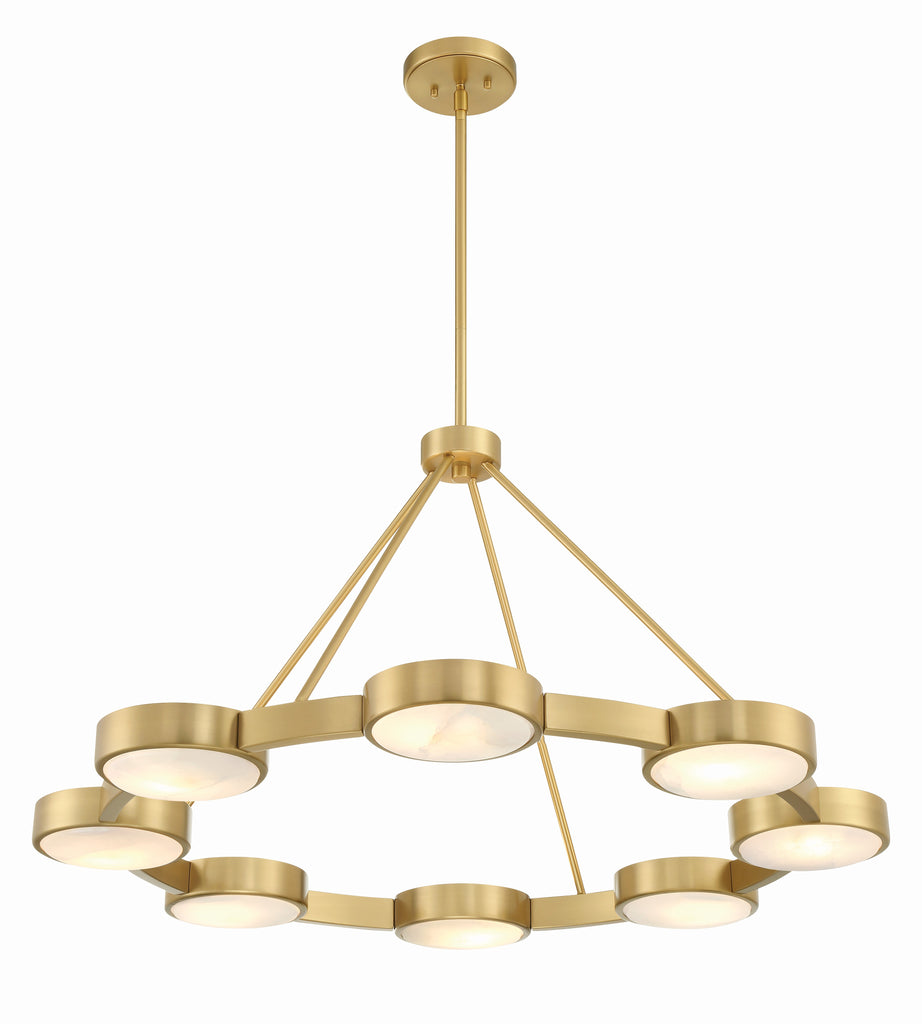 Crystorama Crystorama Orson 8 Light Modern Gold Chandelier