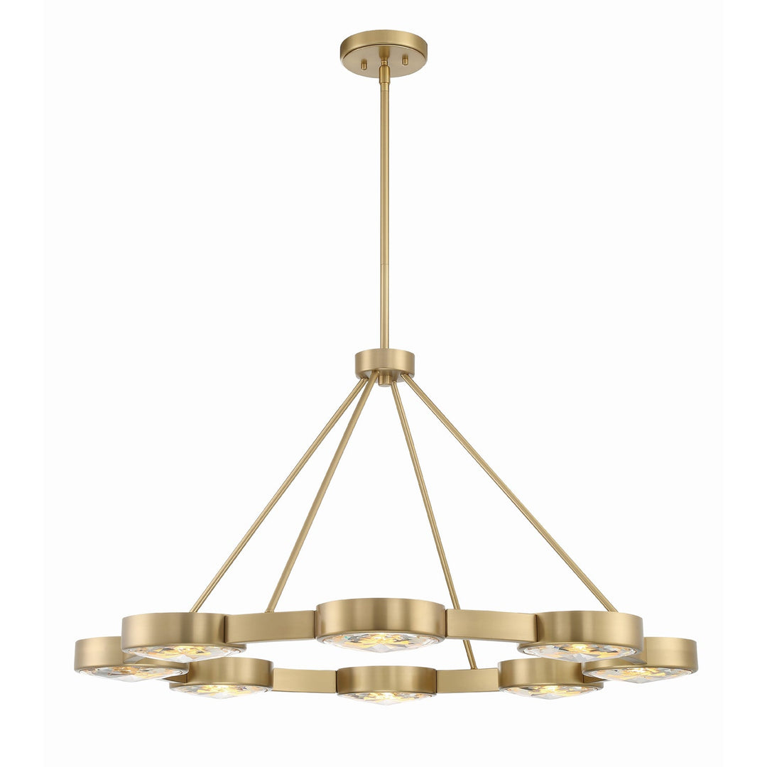 Crystorama Crystorama Orson 8 Light Modern Gold Chandelier