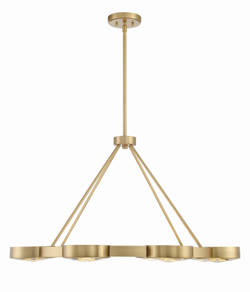 Crystorama Crystorama Orson 8 Light Modern Gold Chandelier