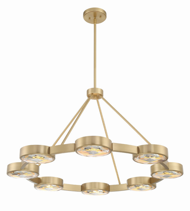 Crystorama Crystorama Orson 8 Light Modern Gold Chandelier
