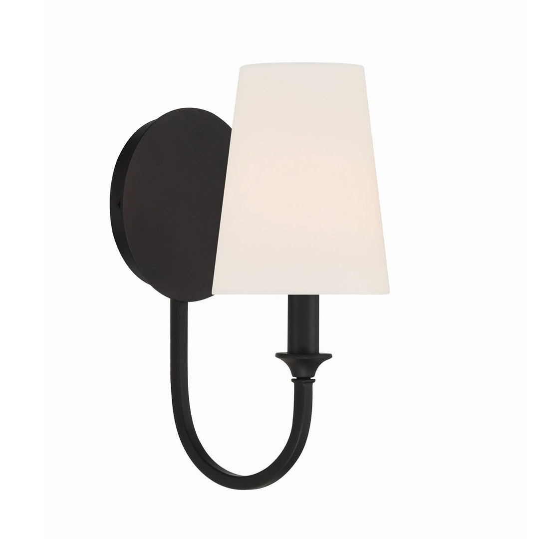 Crystorama Crystorama Payton 1 Light Black Forged Sconce