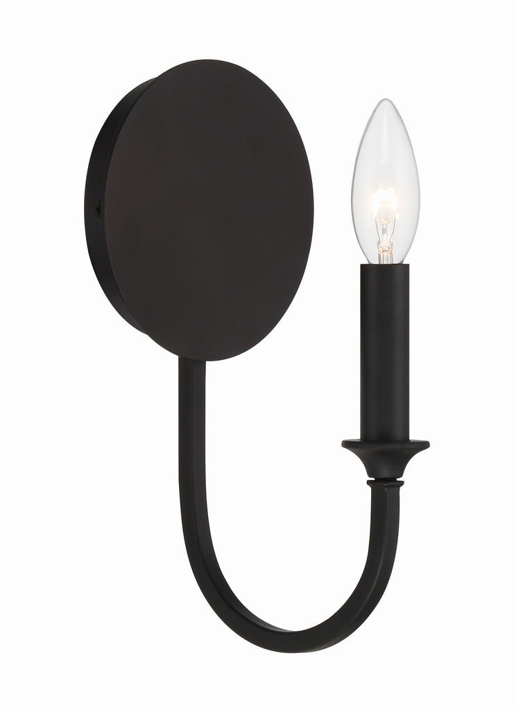 Crystorama Crystorama Payton 1 Light Black Forged Sconce