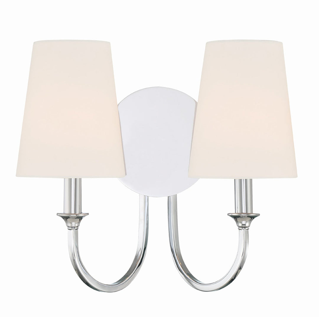 Crystorama Crystorama Payton 2 Light Polished Chrome Sconce