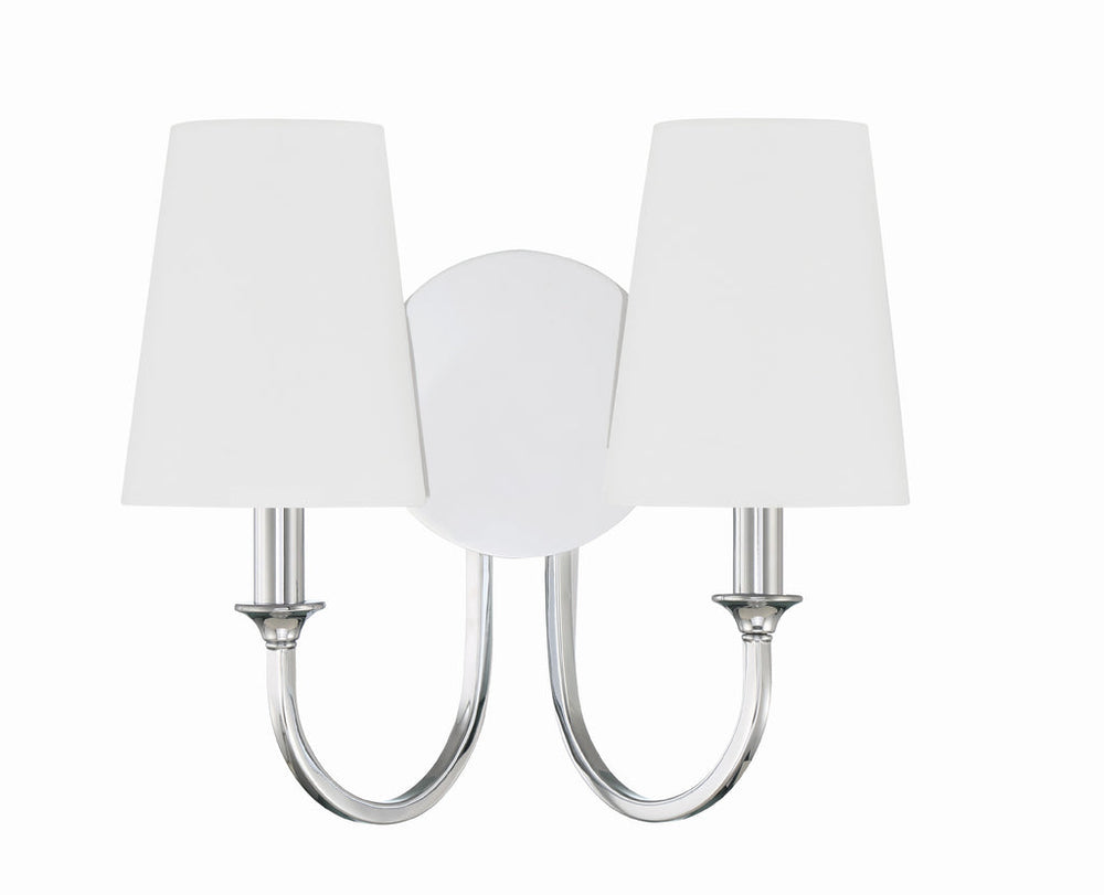 Crystorama Crystorama Payton 2 Light Polished Chrome Sconce