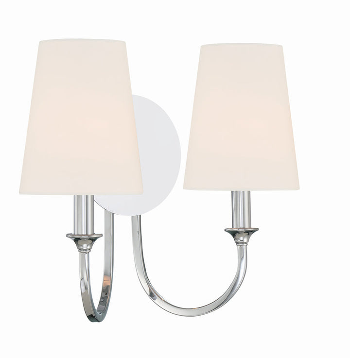 Crystorama Crystorama Payton 2 Light Polished Chrome Sconce