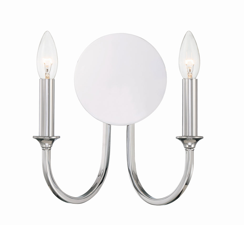 Crystorama Crystorama Payton 2 Light Polished Chrome Sconce