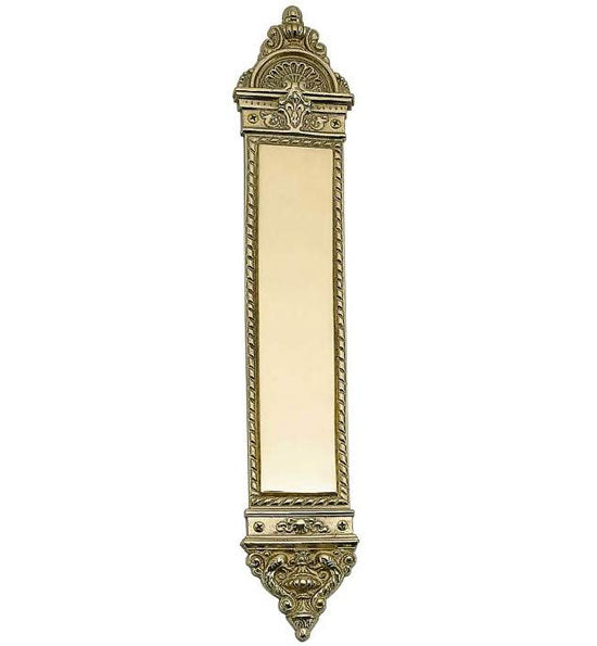 16 Inch Solid Brass L'Enfant Style Solid Brass Push Plate (Several Finishes Available) COPPER MOUNTAIN HARDWARE