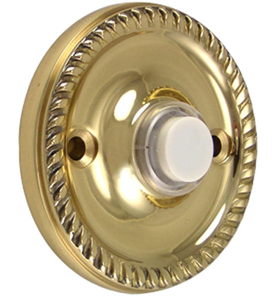 Solid Brass Georgian Roped Doorbell (Several Finishes Available) COPPER MOUNTAIN HARDWARE