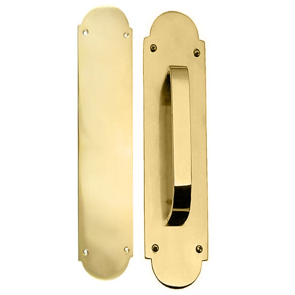 12 Inch Traditional Style Door Push and Pull Plate Set COPPER MOUNTAIN HARDWARE