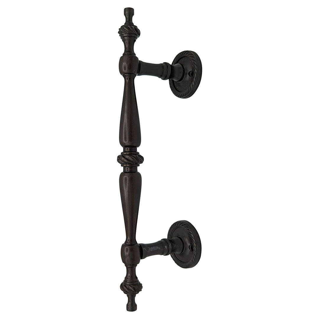 9 1/2 Inch Overall (6 Inch C-C) Solid Brass Georgian Style Handle (Several Finishes Available) COPPER MOUNTAIN HARDWARE