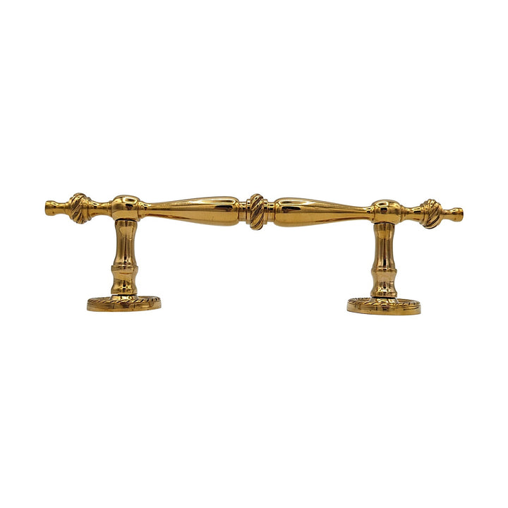 9 1/2 Inch Overall (6 Inch C-C) Solid Brass Georgian Style Handle (Several Finishes Available) COPPER MOUNTAIN HARDWARE