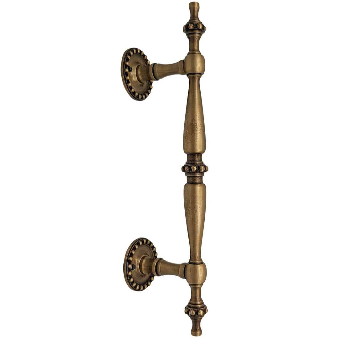9 3/4 Inch Solid Brass Estate Beaded Handle COPPER MOUNTAIN HARDWARE