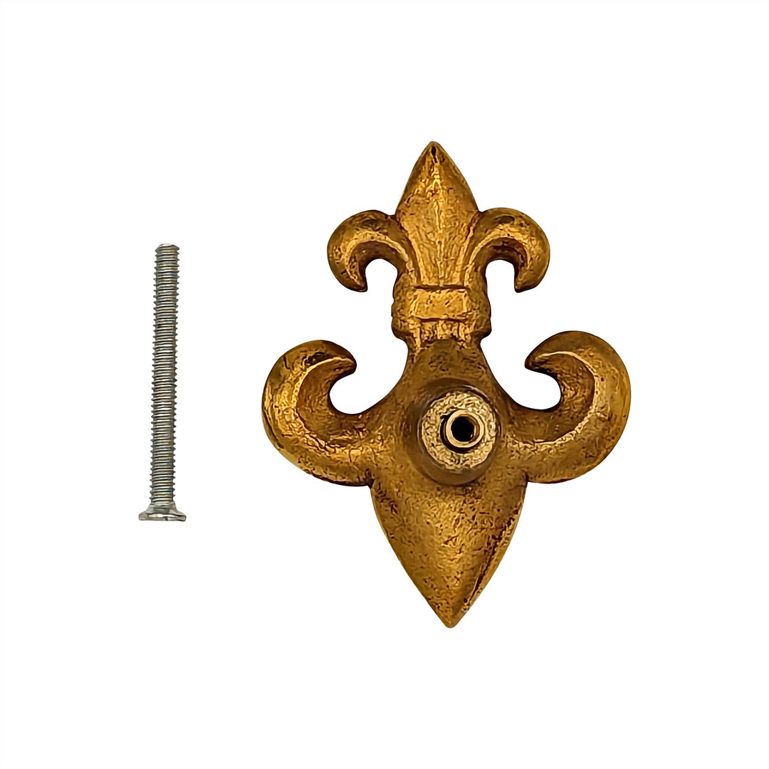 COPPER MOUNTAIN HARDWARE Large Oversized Antique Fleur de Lis Cabinet & Furniture Knob