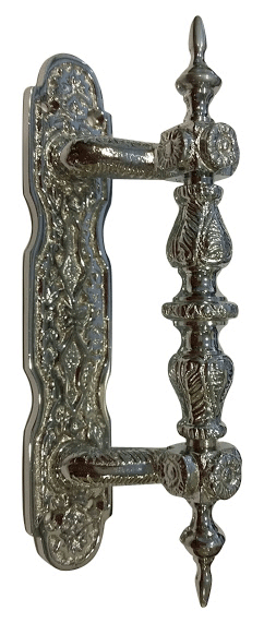 6 1/4 Inch Solid Brass Victorian Style Handle Pull (Polished Chrome Finish) COPPER MOUNTAIN HARDWARE