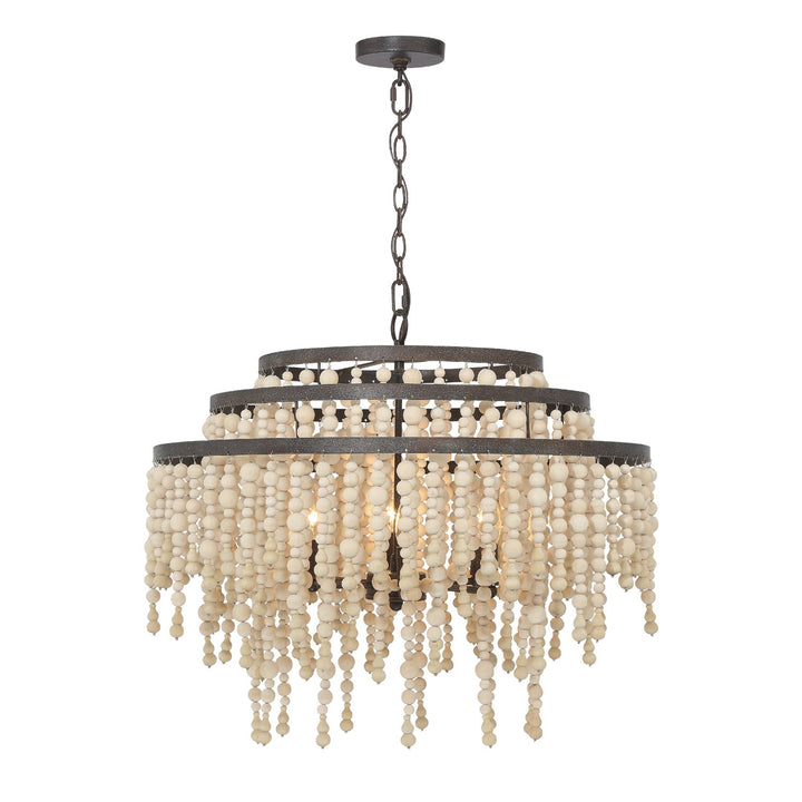 Crystorama Crystorama Poppy 6 Light Forged Bronze Chandelier