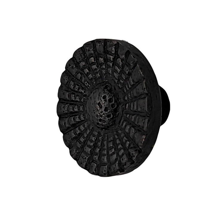 1 Inch Solid Brass Art Deco Style Round Cabinet and Furniture Knob COPPER MOUNTAIN HARDWARE