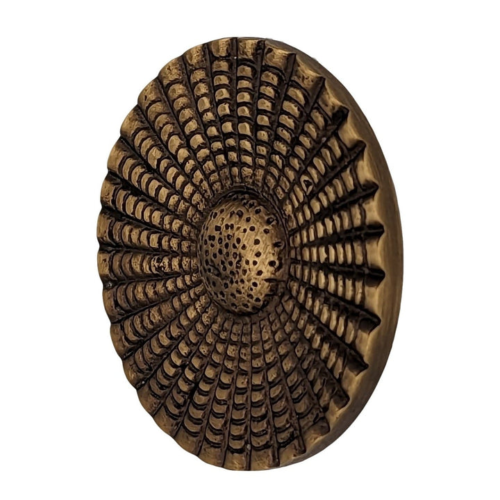 COPPER MOUNTAIN HARDWARE Solid Brass Art Deco Style Round Cabinet & Furniture Knob