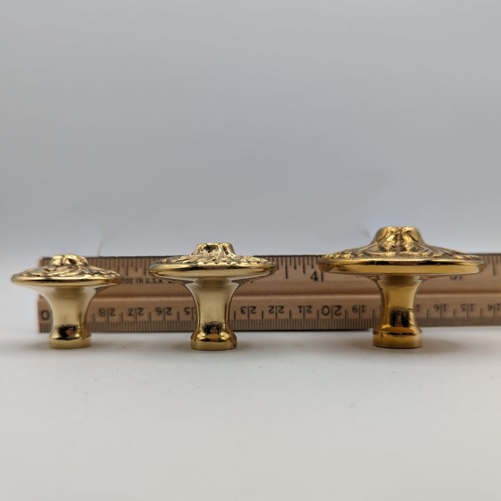 COPPER MOUNTAIN HARDWARE Unlacquered Brass Rococo Victorian Cabinet & Furniture Knob