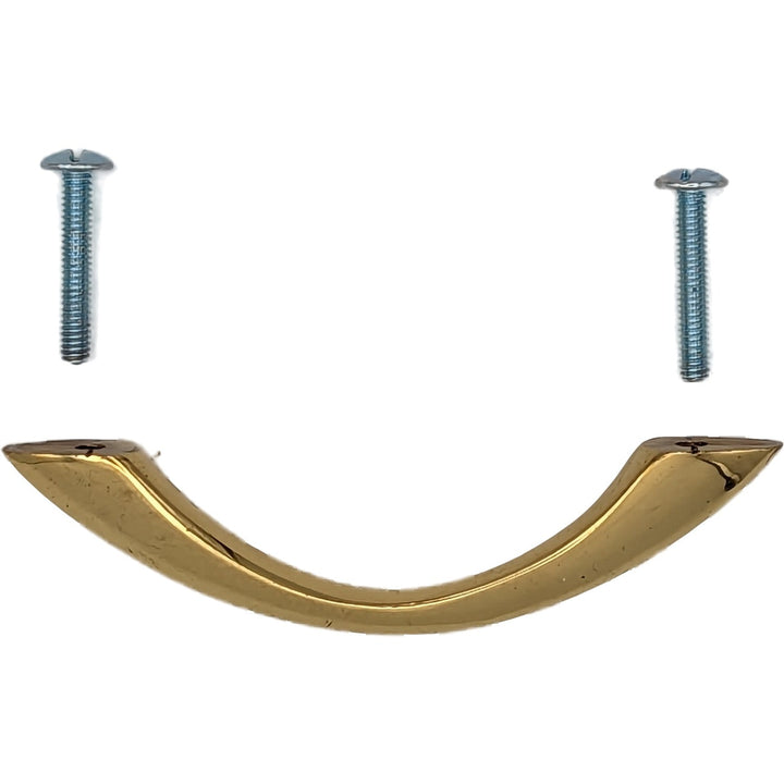 COPPER MOUNTAIN HARDWARE Brass Curved Traditional Cabinet & Furniture Pull