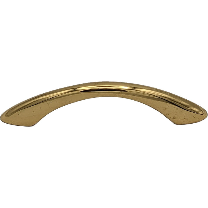 COPPER MOUNTAIN HARDWARE Brass Curved Traditional Cabinet & Furniture Pull