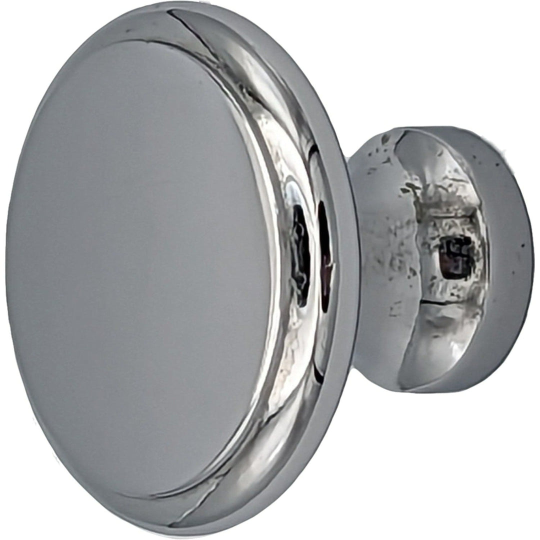 COPPER MOUNTAIN HARDWARE Traditional Brass Flat Top Round Cabinet & Furniture Knob