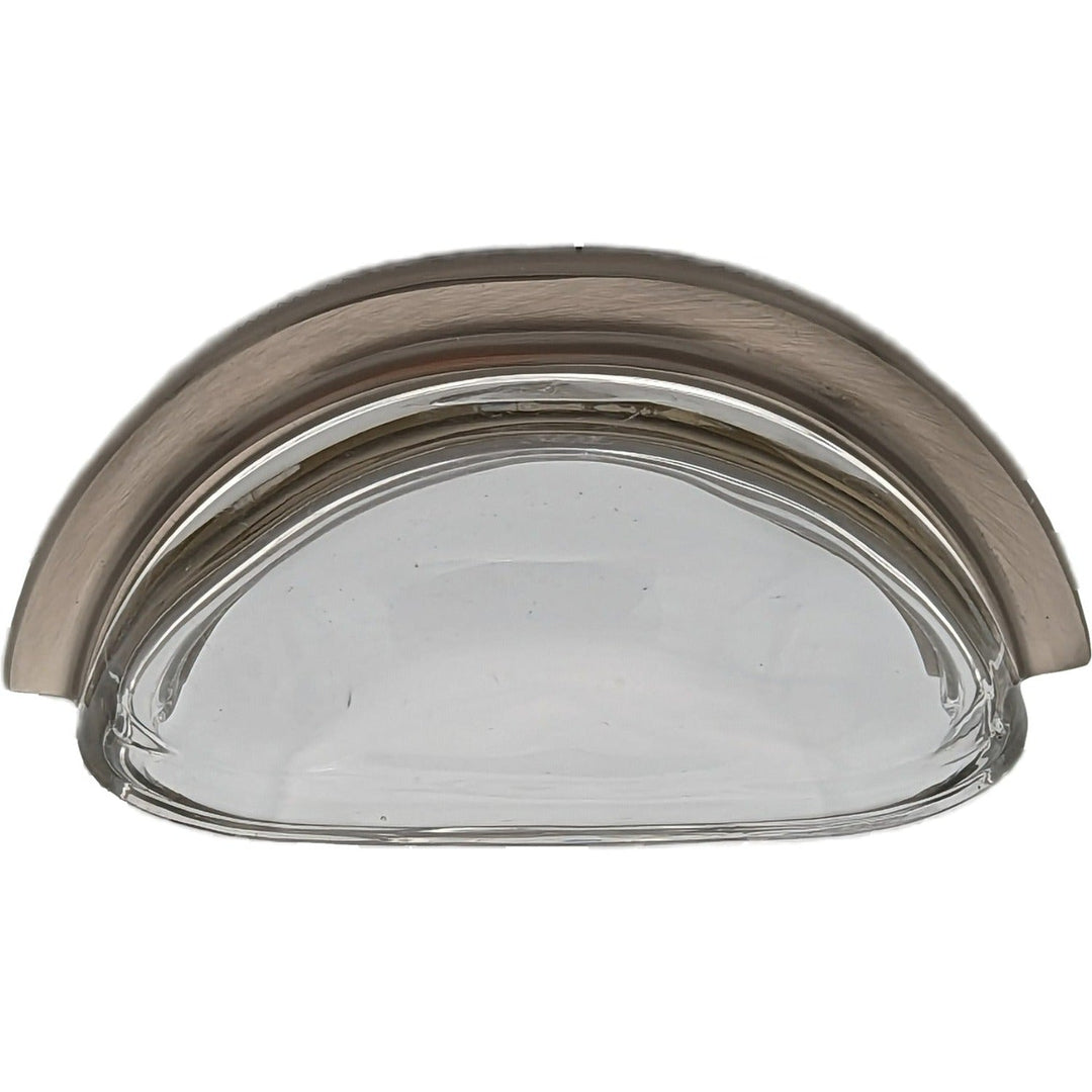 COPPER MOUNTAIN HARDWARE Solid Brass Crystal Clear Glass Cabinet Drawer & Furniture Cup Pull