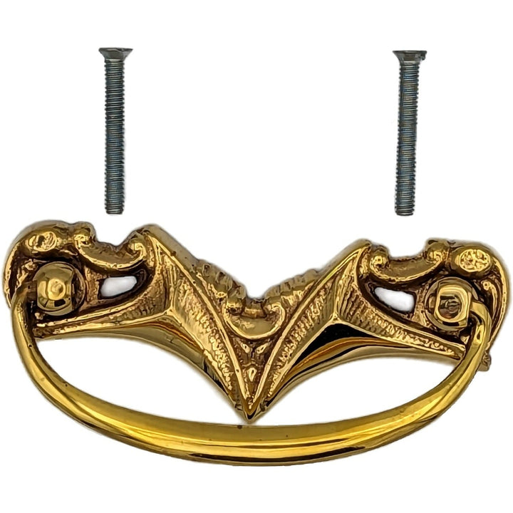 3 5/8 Inch (3 Inch c-c) Gothic Ray Bail Pull COPPER MOUNTAIN HARDWARE