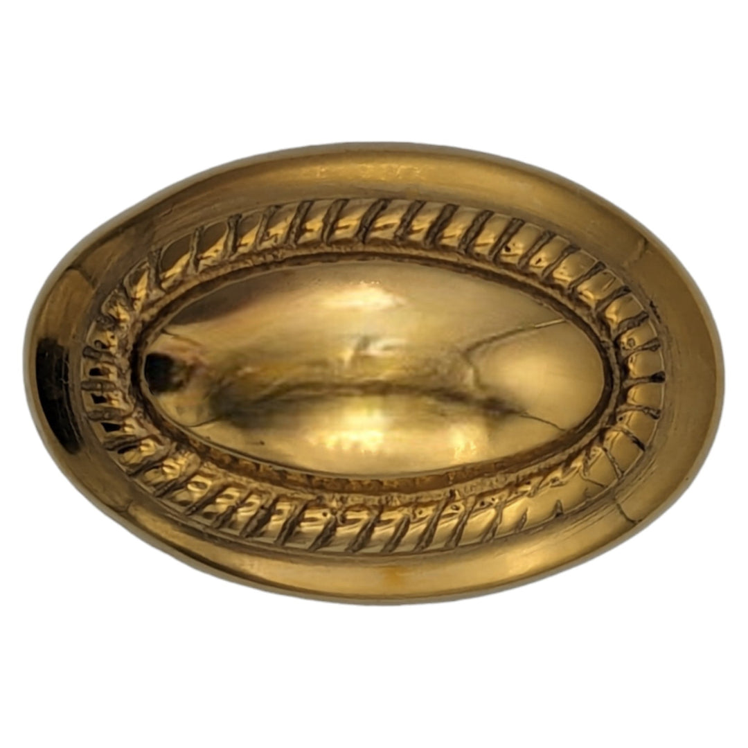 COPPER MOUNTAIN HARDWARE Solid Brass Georgian Roped Egg Shaped Cabinet & Furniture Knob