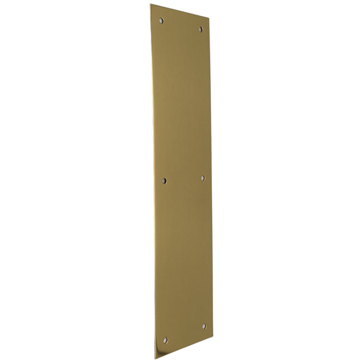 12 Inch Overall Traditional Solid Brass Push Plate (Several Finishes Available) COPPER MOUNTAIN HARDWARE