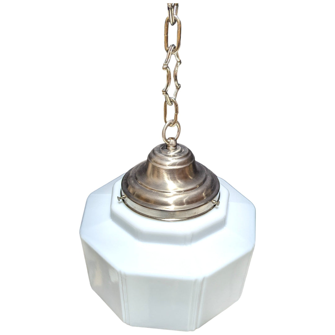 34 1/2 Inch Manhattan Skyscraper Grandeur Style Chain Light (Satin Nickel Finish) COPPER MOUNTAIN HARDWARE