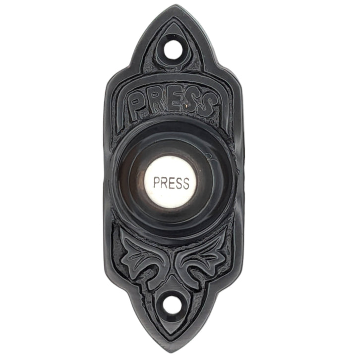 3 Inch Solid Brass Decorative Porcelain "Press" Doorbell Button (Several Finishes Available) COPPER MOUNTAIN HARDWARE