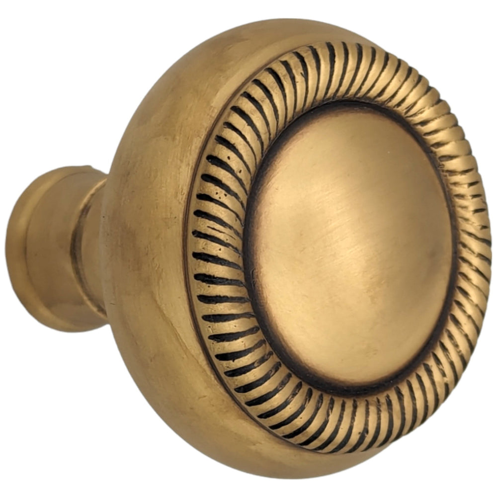 Georgian Roped Solid Brass Spare Door Knob Set (Several Finishes Available) COPPER MOUNTAIN HARDWARE