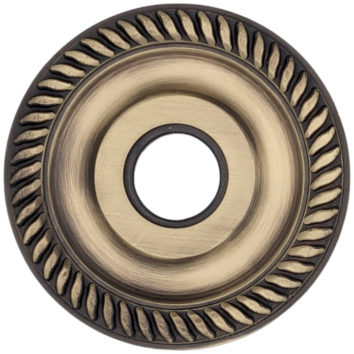 Georgian Rope Style Solid Brass Rosette Plates (Several Finishes Available) COPPER MOUNTAIN HARDWARE