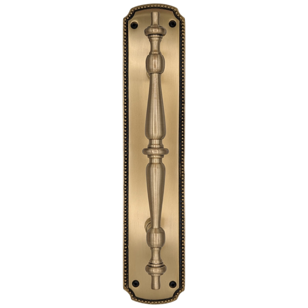 11 1/2 Inch Solid Brass Beaded Door Pull (Several Finishes Available)
