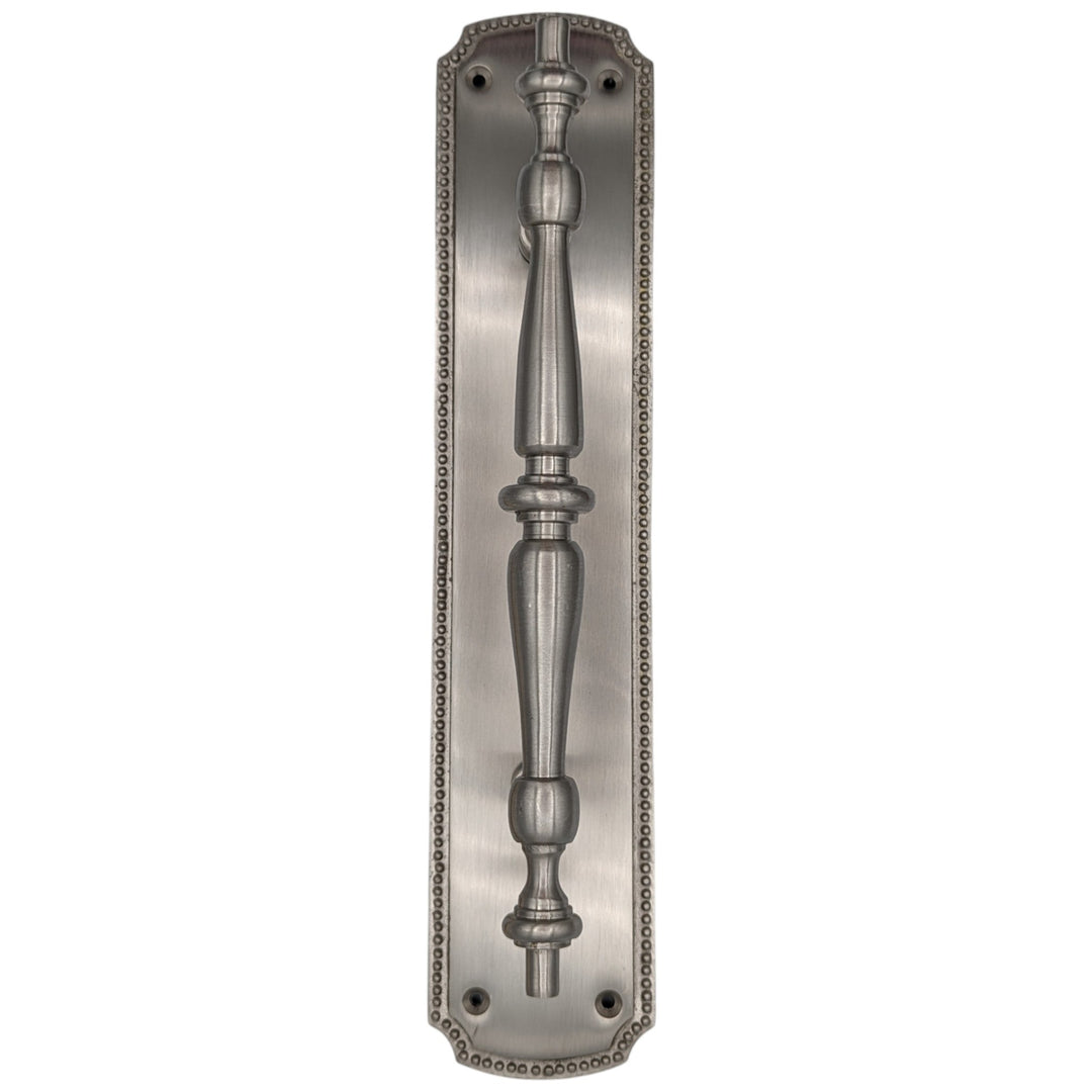 11 1/2 Inch Solid Brass Beaded Door Pull (Several Finishes Available) COPPER MOUNTAIN HARDWARE